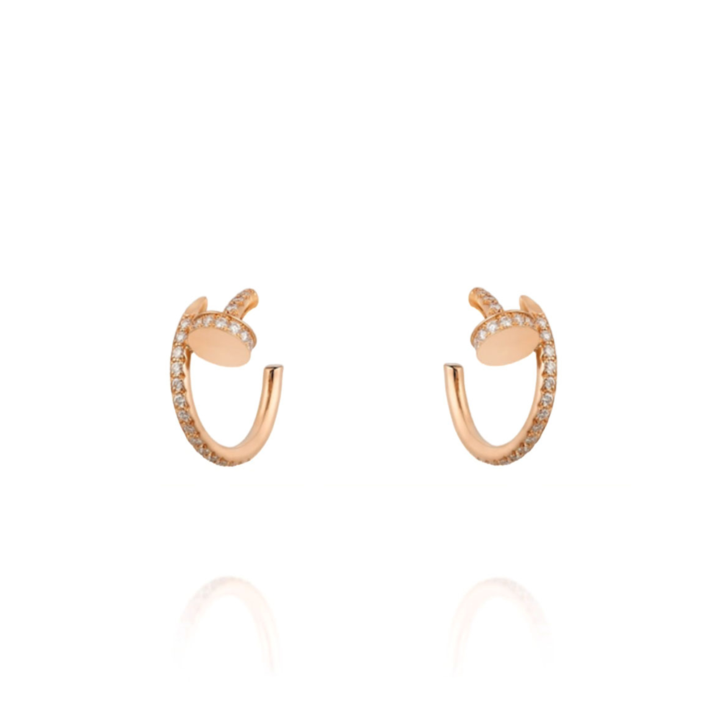 Ca*t1er juste un clou hoop earrings small model paved ref. b8301429